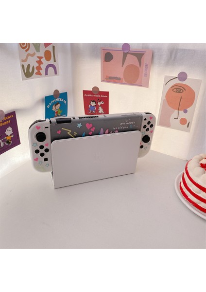 Nintendo Switch OLED ile Uyumlu Kılıf Nintendo Switch OLED Için Takılabilir Yumuşak Tpu Koruyucu Kılıf Kapağı (Yurt Dışından) modelleri