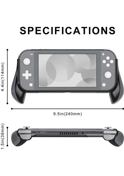 Nintendo Switch Lite Için Kavrama Kılıfı El Tutma Kolları Ergonomik Koruyucu Kılıf 1 Ekran Koruyuculu Nintendo Switch Lite ile Uyumlu Aksesuarlar 2 Başparmak Sapları Kapakları (Yurt Dışından) fırsatları