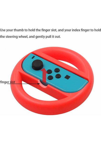 Nintendo Switch Controller Için Direksiyon Mario Kart ile Uyumlu 2 Pcs Yarış Direksiyonu Nintendo Switch Uzaktan Oyun Için Oyun Kontrol Tekerleği (Yurt Dışından)