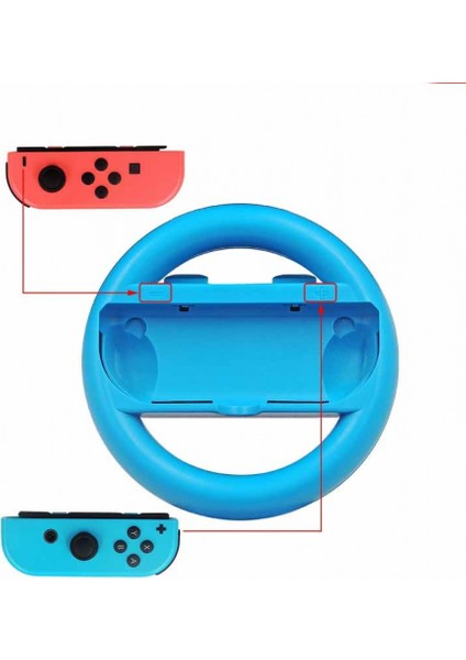 Nintendo Switch Controller Için Direksiyon Mario Kart ile Uyumlu 2 Pcs Yarış Direksiyonu Nintendo Switch Uzaktan Oyun Için Oyun Kontrol Tekerleği (Yurt Dışından)