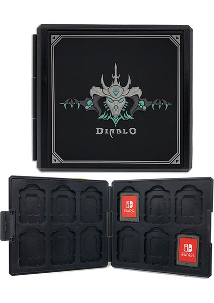 Switch Oyunları ve Mikro Sd Kartlar Için Switch Oyun Çantası 12 Yuvalı Yumuşak Kauçuk Astar 3D Desenli Sert Kabuk Switch Oyun Kartlarını Saklamak Için Ince ve Taşınabilir Kutu (Yurt Dışından)