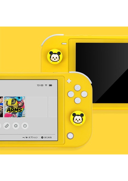 Nintendo Switch/lite/oled Için 4 Adet Sevimli Başparmak Kavrama Kapakları Joy-Stick Düğme Çubuğu Kapağı Ns Denetleyici Joy-Cons Için Analog Ergonomik Kapak Joy-Cons(Kırmızı+Sarı) (Yurt Dışından)