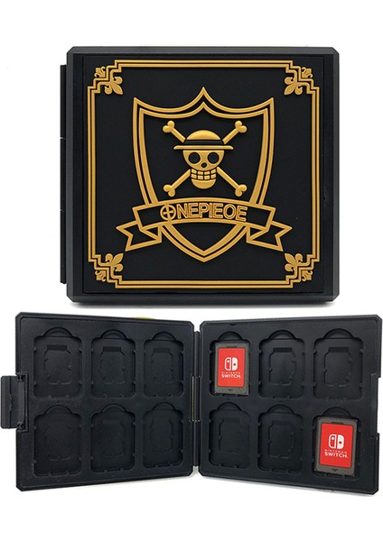 Switch Oyunları ve Mikro Sd Kartlar Için Switch Oyun Çantası 12 Yuvalı Yumuşak Kauçuk Astar 3D Desenli Sert Kabuk Switch Oyun Kartlarını Saklamak Için Ince ve Taşınabilir Kutu (Yurt Dışından)