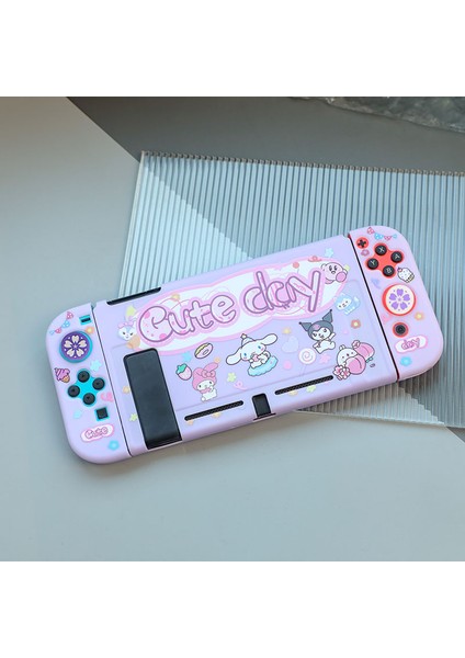 Nintendo Switch Için Takılabilir Koruyucu Kılıf Ns Konsolu ve Joy-Con Kontrol Cihazları Için Sevimli Yumuşak Tpu Ince Kılıf Kapağı (Yurt Dışından)