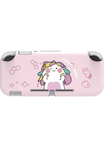 Nintendo Switch Lite ile Uyumlu Kılıf Için Silikon Koruyucu Kauçuk Kapak Çizilmez Kaymaz Kılıf (Tesadüfi Ekran Koruyucu) (Yurt Dışından)