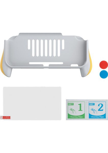 Nintendo Switch Lite Için Kavrama Kılıfı El Tutma Kolları Ergonomik Koruyucu Kılıf 1 Ekran Koruyuculu Nintendo Switch Lite ile Uyumlu Aksesuarlar 2 Başparmak Sapları Kapakları (Yurt Dışından)