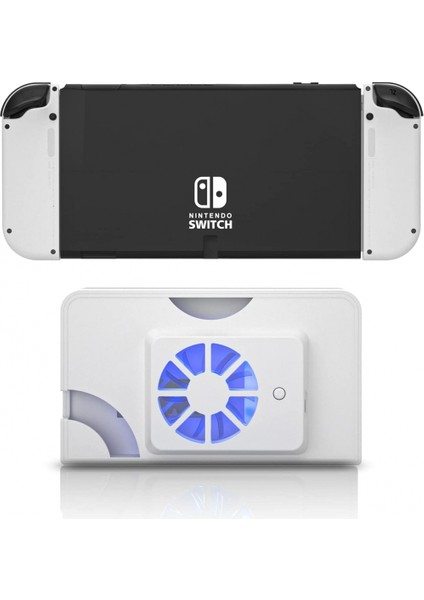 Switch OLED Soğutma Fanı Switch OLED Dock Fanı Switch OLED Aksesuarları - Beyaz (Yurt Dışından)
