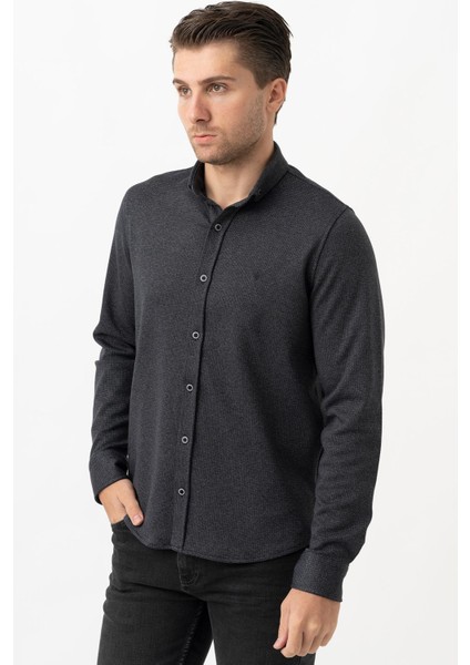 Busto Arsizio G3009 Slim Fit Gömlek Laci Gri fiyatları