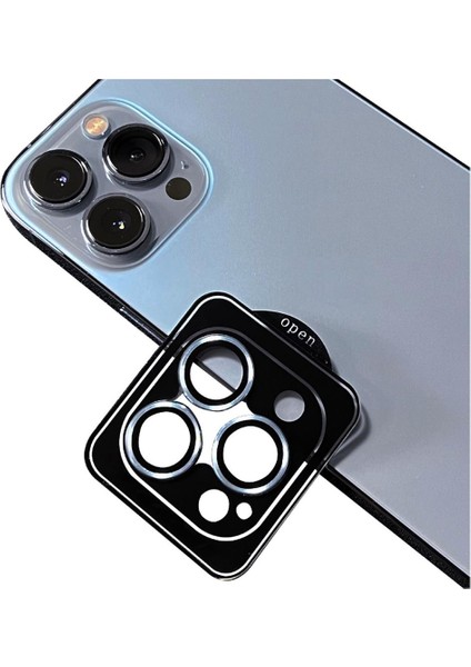 Apple iPhone 13 Pro Max Kolay Takılabilen Premium Safir Kamera Lens Koruyucu Cl-12