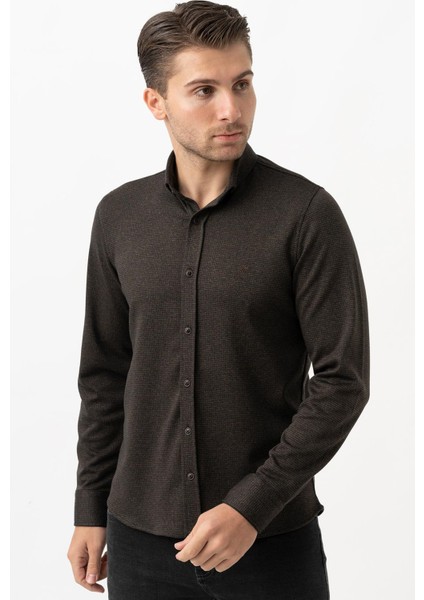 Busto Arsizio G3009 Slim Fit Gömlek Laci Vizon fiyatları