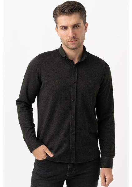 Varese G3010 Slim Fit Gömlek Haki