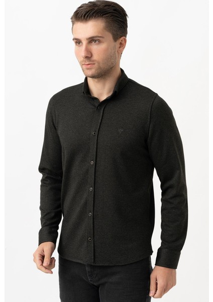 Varese G3010 Slim Fit Gömlek Haki modelleri