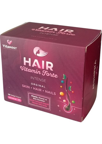 Hair Vitamin Forte Intense Orginal Skin Hair Nails 120 Softgel Kapsül