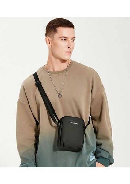 Erkekler Için Su Geçirmez Crossbody Çanta-Omuz Çantası-Cep Telefonu Çantası (Yurt Dışından)