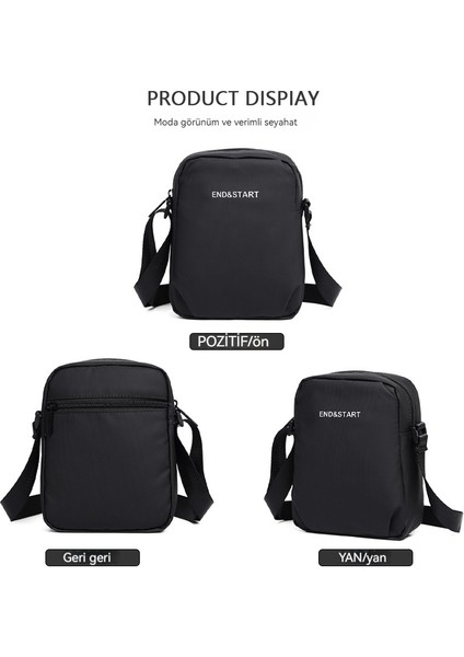 Erkekler Için Su Geçirmez Crossbody Çanta-Omuz Çantası-Cep Telefonu Çantası (Yurt Dışından)