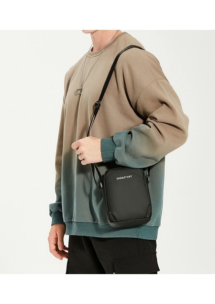 Erkekler Için Su Geçirmez Crossbody Çanta-Omuz Çantası-Cep Telefonu Çantası (Yurt Dışından)
