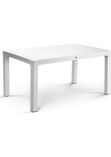 Camsız 90X150CM Bahçe Balkon Masası Rattan Desenli Outdoor Serisi