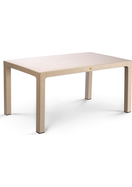 Camsız 90X150CM Bahçe Balkon Masası Rattan Desenli Outdoor Serisi