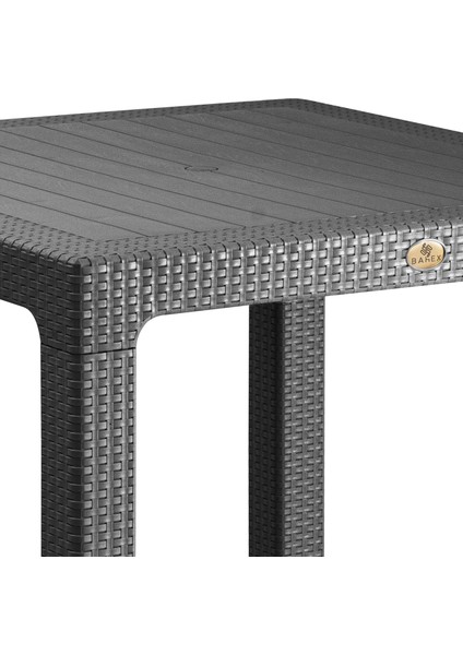 Camsız 90X150CM Bahçe Balkon Masası Rattan Desenli Outdoor Serisi