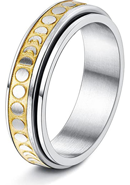 Moda Çift Yüzük Altın - Güneş ve Ay - Döner Yüzük (Yurt Dışından)