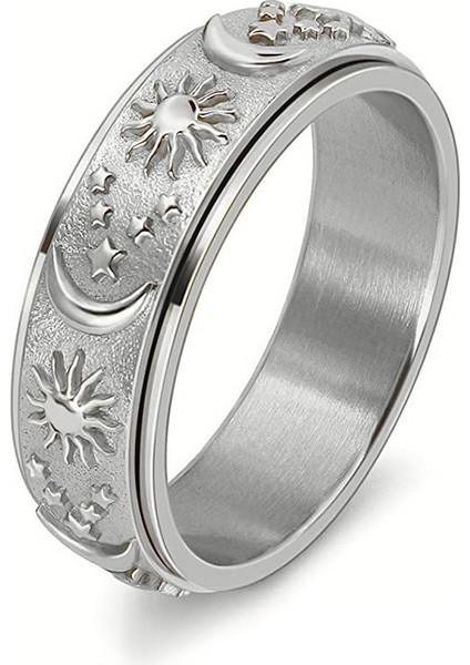 Moda Çift Yüzük Gümüş (8mm) (Yurt Dışından)