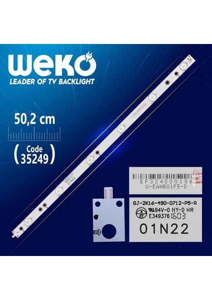 GJ-2K16-490-D712-P5-R - 01N22 - 50.2 cm 6 Ledli - (WK-906)