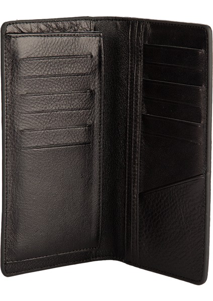 Karali Deri Deri Unisex Portföy Cüzdanı Siyah BC158-01 modelleri