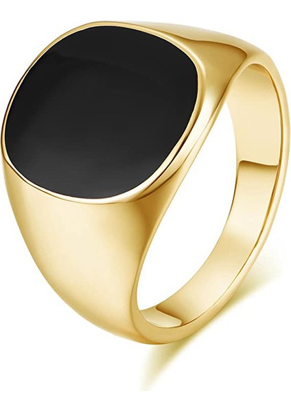 Moda Çift Yüzük Altın-Kare (Yurt Dışından)