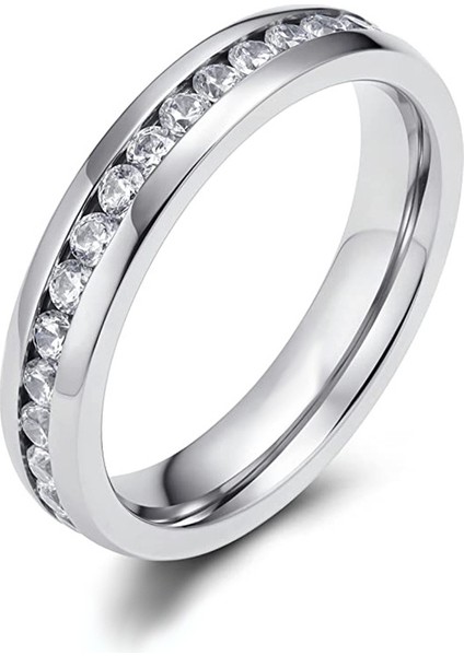 Moda Çift Yüzük Gümüş-Tam Pırlanta Yüzük (Yurt Dışından)