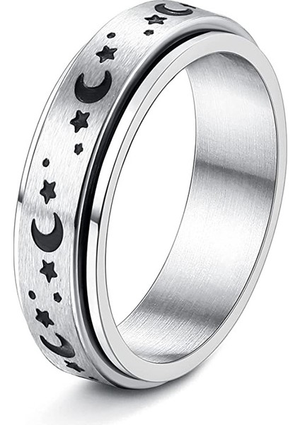 Moda Çift Yüzük Gümüş-Xingyue 2 Stil (8mm) (Yurt Dışından)