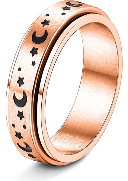 Moda Çift Yüzük Pembe Altın-Xingyue 2 Stil (6mm) (Yurt Dışından)