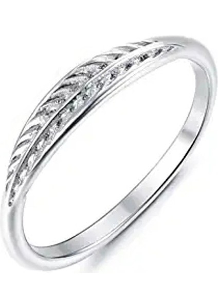 Moda Çift Yüzük Gümüş - Yapraklar (Yurt Dışından)