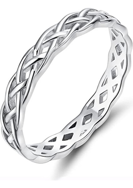 Modaya Uygun Çift Yüzük Gümüş - Büküm Yüzük (Yurt Dışından)