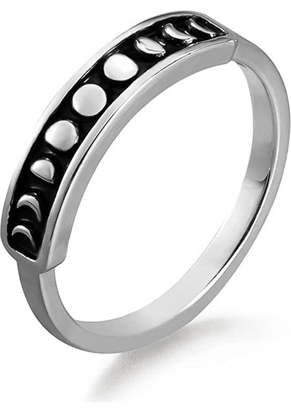 Moda Çift Yüzük Gümüş-Güneş ve Ay (Yurt Dışından)