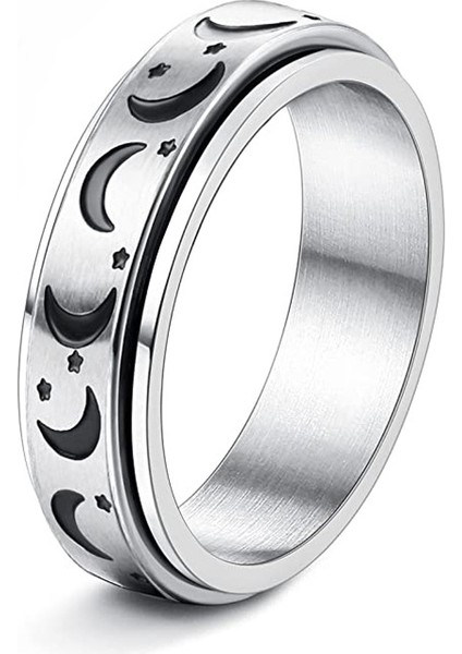 Moda Çift Yüzük Gümüş-Xingyue (6mm) (Yurt Dışından)