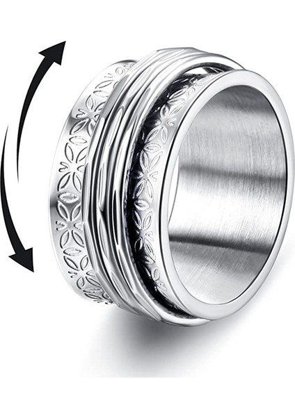 Moda Çift Yüzük Gümüş-Kelebek-Döner Yüzük (Yurt Dışından)