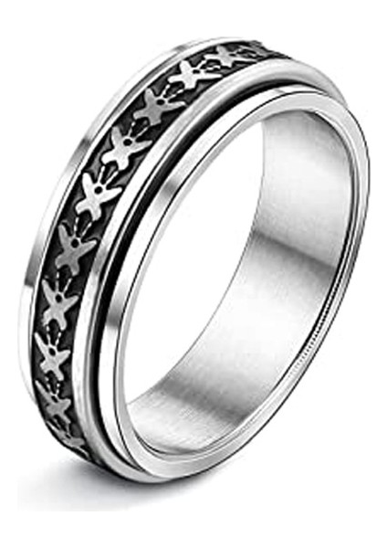 Moda Çift Yüzük Gümüş-Kelebek (6mm) (Yurt Dışından)