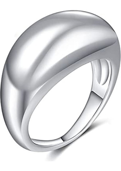 Moda Çift Yüzük Gümüş-Parlak (Yurt Dışından)