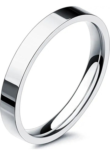 Moda Çift Yüzük Gümüş (4mm) (Yurt Dışından)