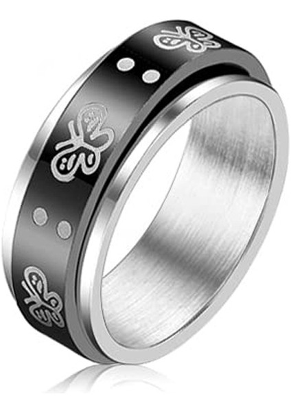 Moda Çift Yüzük Siyah-Kelebek (Yurt Dışından)