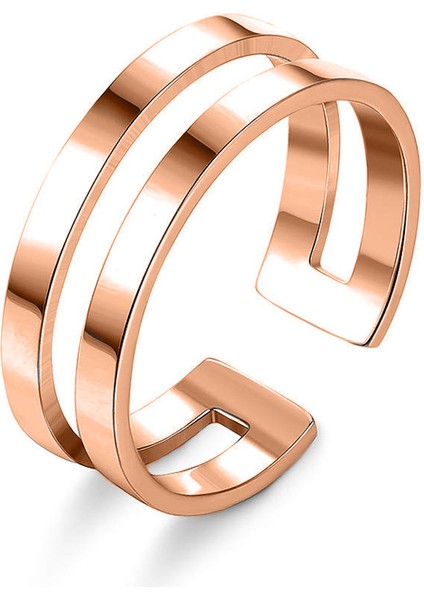 Moda Çift Yüzükleri Rose Gold-2 Çeşit Canlı Yüzük (Yurt Dışından)