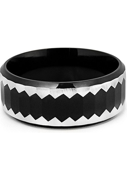 Moda Çift Yüzük Siyah-Eşkenar Dörtgen Yüzük (Yurt Dışından)