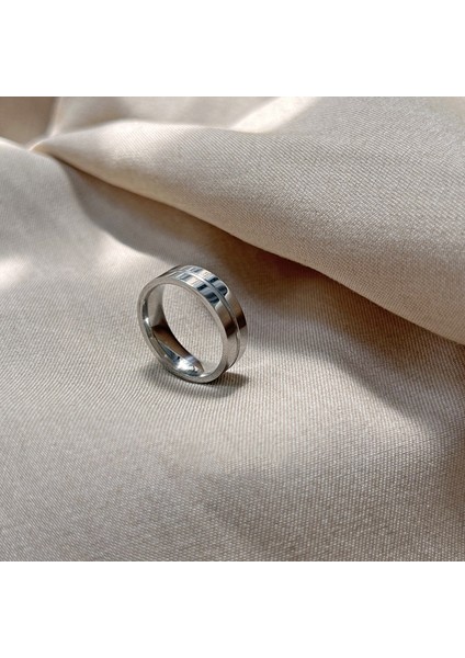 Moda Çift Yüzük Gümüş-Basit Yüzük (Yurt Dışından)