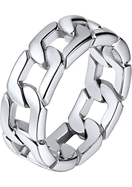Moda Çift Yüzük Gümüş Zincir Yüzük (Yurt Dışından)