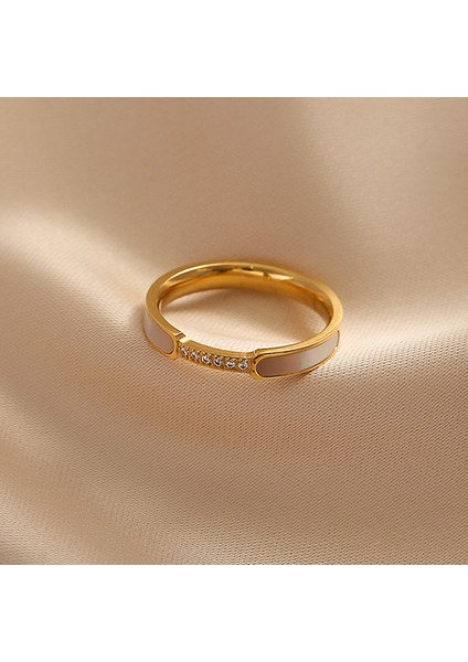 Moda Çift Yüzük Altın Mikro Kaplamalı Kabuk Yüzük (Yurt Dışından)