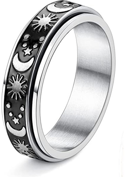 Moda Çift Yüzük Gümüş-Xingyue-Dönen Yüzük (Yurt Dışından)