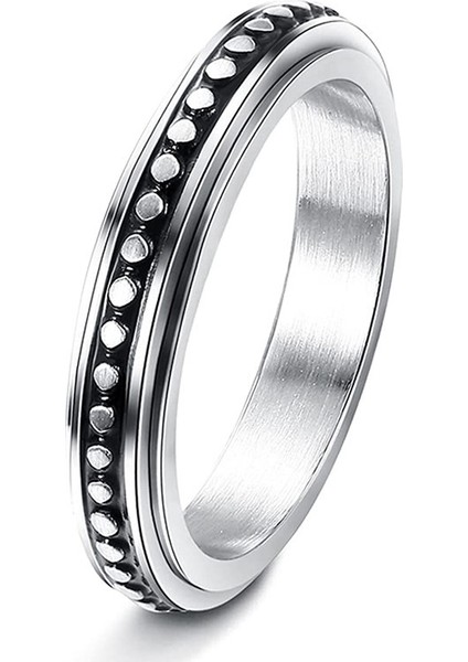 Moda Çift Yüzük Gümüş-Küçük Boncuklu (4mm) (Yurt Dışından)