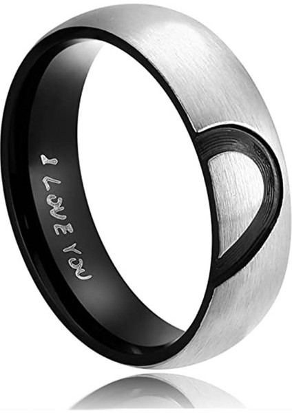 Moda Çift Yüzük Siyah-Erkek (8mm) (Yurt Dışından)