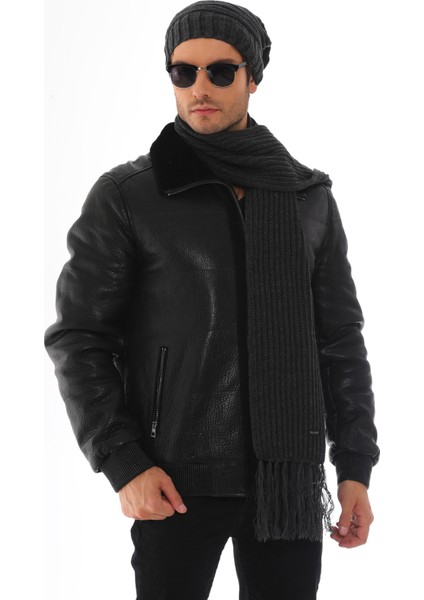 Erkek Ipli Bere Atkı Takım