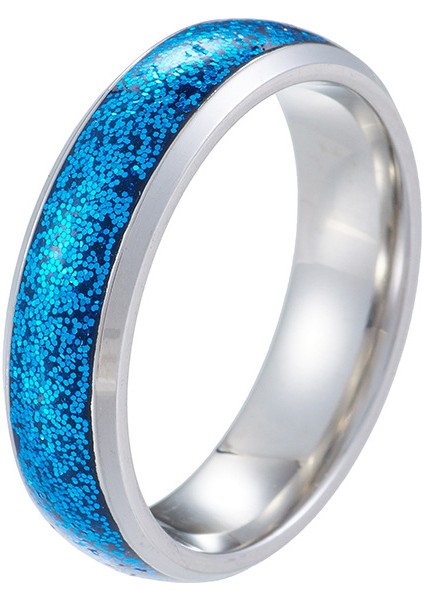 Moda Çift Yüzük Mavi (6mm) (Yurt Dışından)